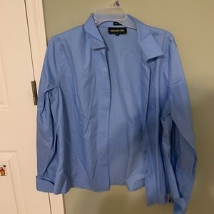 blue long sleeve shirt